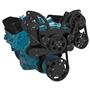 Stealth Black Pontiac Serpentine System for 350-400, 428 & 455 V8 - Power Steering - All Inclusive