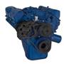 CVF Racing Stealth Black Ford 351C, 351M & 400 V-Belt System - Alternator Only