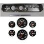 65 Chevelle Silver Dash Carrier w/ 3-3/8" Concourse Series Black Gauges
