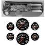 68 Chevelle Silver Dash Carrier w/ 3-3/8" Concourse Series Black Gauges