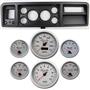 73-79 Ford Truck Black Dash Carrier w/ 3-3/8" Concourse Series Silver Gauges