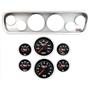 64-66 Mustang Silver Dash Carrier Concourse Black Face Gauges