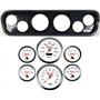64-66 Mustang Carbon Dash Carrier Concourse White Face Gauges