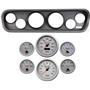 64-66 Mustang Black Dash Carrier Concourse Silver Face Gauges