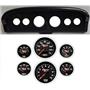 61-66 Ford Truck Carbon Dash Carrier Concourse Black Face Gauges