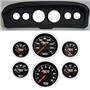 61-66 Ford Truck Black Dash Carrier Concourse Black Face Gauges