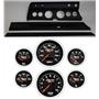 67 Chevelle Black Dash Carrier Concourse Black Face Gauges