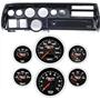 70-72 Chevelle Sweep Carbon Dash Carrier Concourse Black Face Gauges
