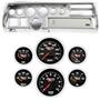 70-72 Chevelle Sweep Silver Dash Carrier Concourse Black Face Gauges