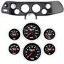 70-78 Camaro Black Dash Carrier Concourse Black Face Gauges