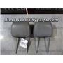 2006 2007 FORD F350 LARIAT CREWCAB REAR SEAT LEATHER HEAD RESTS - PAIR - GREY