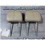 2008 2009 FORD F350 LARIAT CREWCAB REAR SEAT LEATHER HEADRESTS PAIR (TAN)