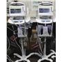 Welch Allyn VSM Monitor 6000 Series w/ Rolling Stand SpO2 TEMP NIBP - Lot of 2
