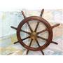 Boaters' Resale Shop of TX 2409 0171.07 WOODEN 38" NAUTICAL DECOR SHIP'S WHEEL