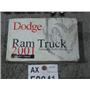 2001 DODGE RAM 2500 3500 SLT 5.9 CUMMINS DIESEL AUTO 4X4 OEM OWNERS MANUAL