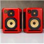 KRK Expose E8 2-Way Active Studio Monitor Speakers (Custom Red) Serviced #56467