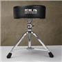 Pork Pie Solid Black Top Double Braced Round Drum Throne #55906