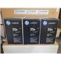 LOT OF THREE NEW GENUINE HP 55A TONER CARTRIDGES NEW SEALED ORIGINAL HP CE255A