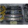 2003 2004 FORD F350 XLT 6.0 DIESEL POWERSTROKE OEM EMBLEMS (SET) FOUR PIECES