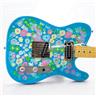 Lush John Doe Blue Flower Electric Guitar w/ Fender Telecaster Case #49806