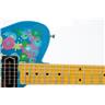 Lush John Doe Blue Flower Electric Guitar w/ Fender Telecaster Case #49806