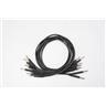 8 2' 24" Mogami 2893 Tiny Telephone TT Patch Cables Black #56548