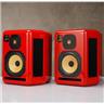 KRK Expose E8 2-Way Active Studio Monitor Speakers (Custom Red) Serviced #56467