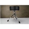 Pork Pie Solid Black Top Double Braced Round Drum Throne #55906