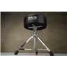 Pork Pie Solid Black Top Double Braced Round Drum Throne #55906