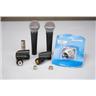 2 Shure SM58 Dynamic Vocal Microphones w/ Clips & Replacement Grille #56949