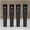 4 Shure SM57 Cardioid Dynamic Instrument Microphones w/ Mic Clips #56956