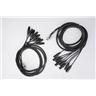 2 10' Mogami Gold DB25 - XLR Male & Female 8 Channel Snake Cables #57611