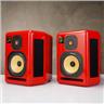 KRK Expose E8 Custom Red 2-Way Active Studio Monitors Pair Recapped #56466