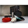 Impact Percussion Case w/ LP Matador Bongos Tambourines Guiro Steel Drum #59020