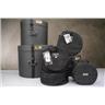 Ludwig Legacy Maple Black Diamond Pearl 6pc Drums & DW Side Snare & Cases #59094