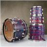 1968 Ludwig 4-Piece Psychedelic Red Drums #59132