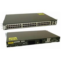 CIsco WS-C3750-48TS-S Cataylst 3750 48-Port 10/100 4 SFP Uplinks Stack Switch