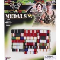 Combat Hero Military Medals Bars Costume Accessory