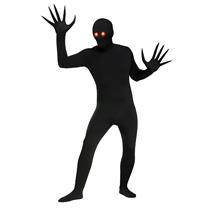 Fade Eye Shadow Demon Black Skin Suit Adult Costume