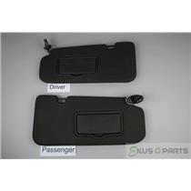 2010-2011 Ford Escape Tribute Mariner Sun Visor Set Pair Covered Lighted Mirrors