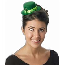 St. Patrick's Green Shamrock Mini Top Hat