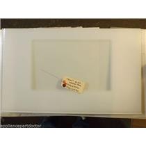 WHIRLPOOL STOVE 9781694PW 9781209PW Glass, Door Front (white) W/BOTTOM TRIM used