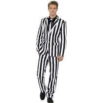 Black and White Striped Humbug Suit Costume Size XL