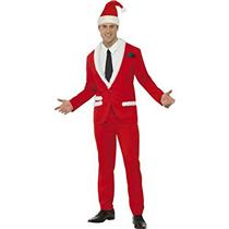 Smiffy's Santa Cool Men's Stylish Red and White Suit Adult Costume Size Large