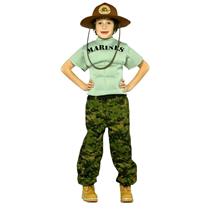 Marine Muscle Chest Military Soldier Child 4-6 Costume