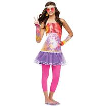 Age of Aquarius Hippie Juniors Teen Girls Costume Size 0-9