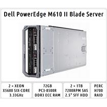 Dell PowerEdge M610 Blade Server 2×Six-Core Xeon 3.33GHz + 72GB RAM + 2×1TB SAS