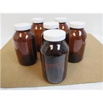 6 Dependable Scientific 9-224-2 Pre-cleaned Amber Glass W/M Packers Bottles  NEW