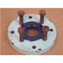 3-1/4" x 2-1/4" Glass-Lined Reducing Pipe Flange w/4 Bolts Brand Unknown