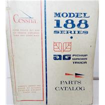 CESSNA MODEL 188 SERIES AG PICKUP WAGON TRUCK, PARTS CATALOG, DATED 1 OCTOBER 1